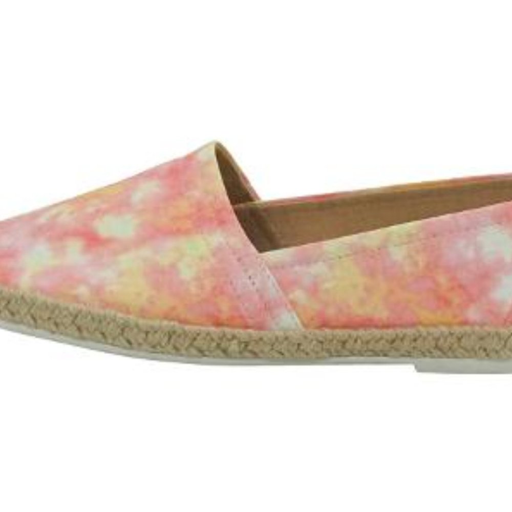Pink and Yellow Tie Dye Espadrille Flat - Picture 2 of 3